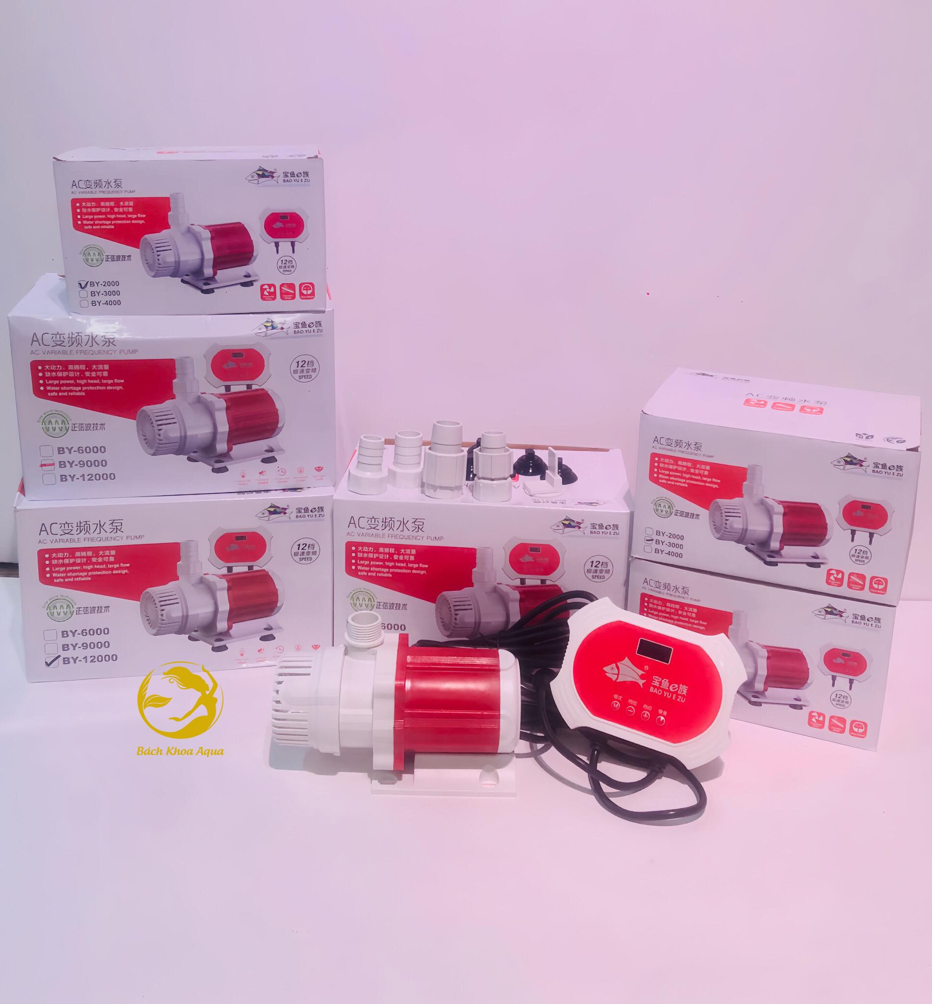 Máy bơm bể cá Baoyu có bảng điều khiển BY-2000 / BY-3000 / BY-4000 / BY-6000 / BY-9000 / BY-12000